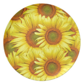 Yellow Sunflower Party Plate