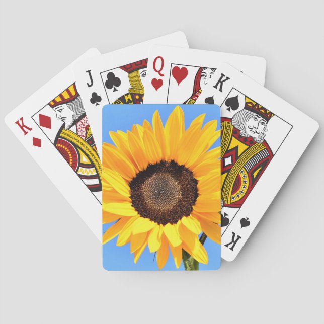 Yellow Sunflower Playing Cards (Back)