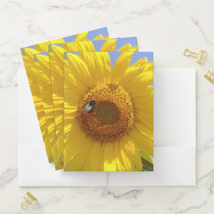 Yellow Sunflower Pocket Folder