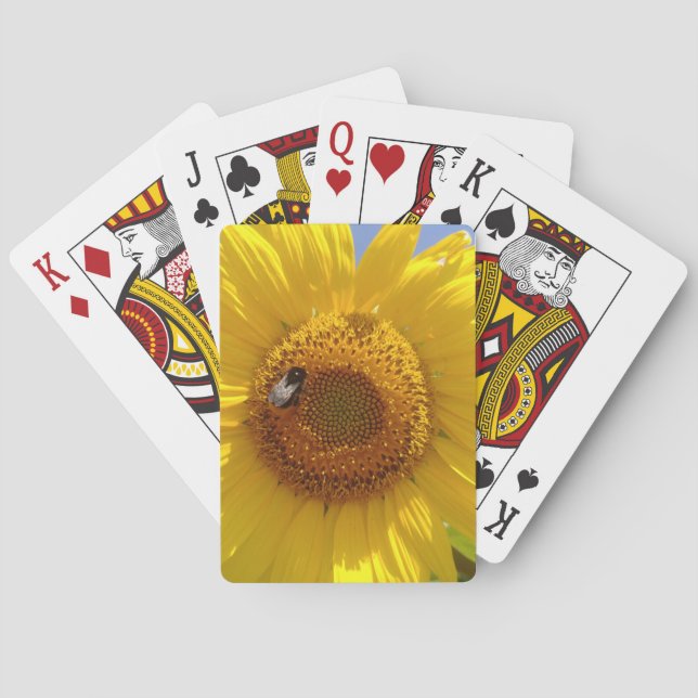 Yellow Sunflower Poker Cards (Back)