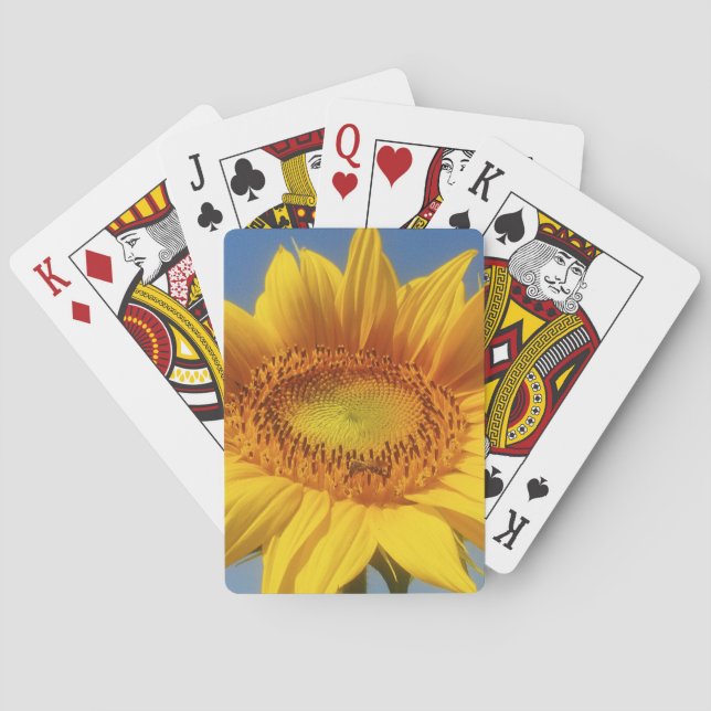 Yellow Sunflower Poker Cards (Back)
