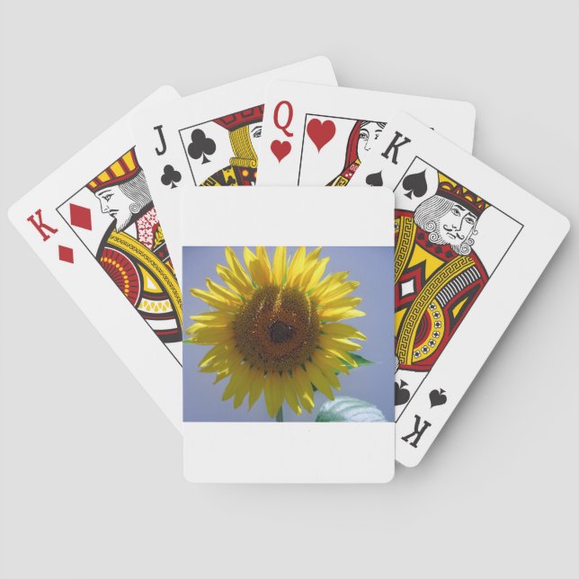 Yellow Sunflower Poker Cards (Back)
