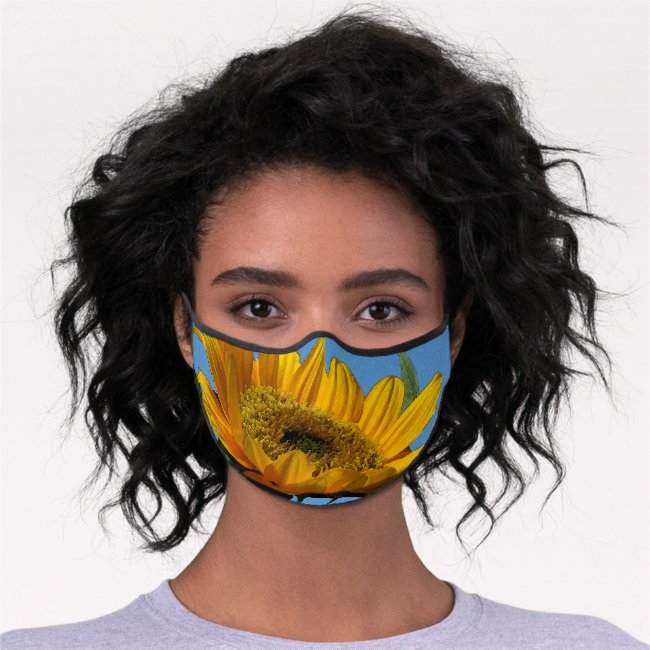 Yellow Sunflower Premium Face Mask