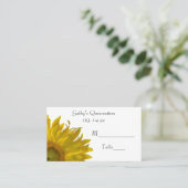 Yellow Sunflower Quinceanera Place Card (Standing Front)
