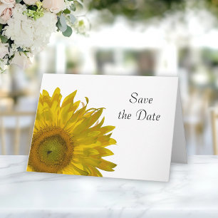Yellow Sunflower Quinceanera Save the Date Invitation
