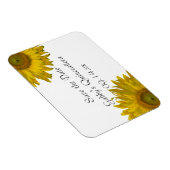Yellow Sunflower Quinceanera Save the Date Magnet (Right Side)