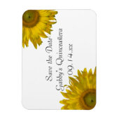 Yellow Sunflower Quinceanera Save the Date Magnet (Vertical)
