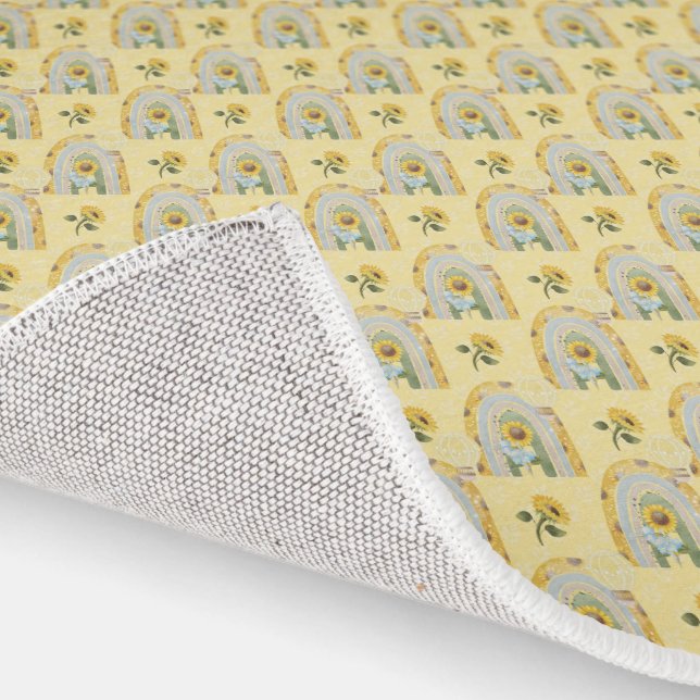 Yellow Sunflower Rainbows Kids Rug (Indoor)