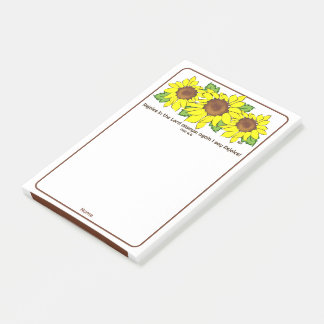 Yellow Sunflower Rejoice in the Lord Notes