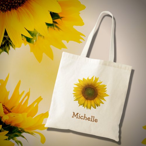 Yellow Sunflower Rustic Country  Tote Bag