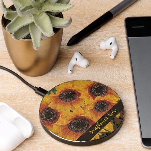 Yellow Sunflower Soul Personal Wireless Charger