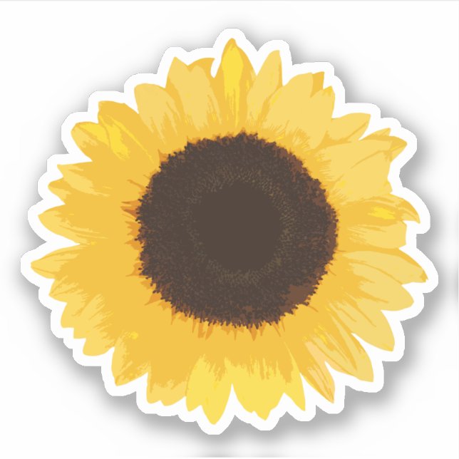 Yellow Sunflower Sticker (Front)