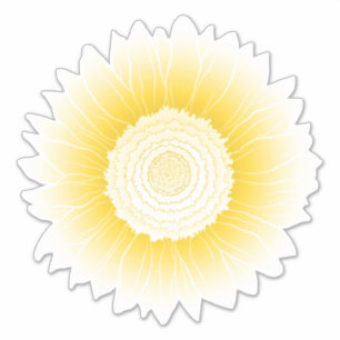yellow sunflower sticker