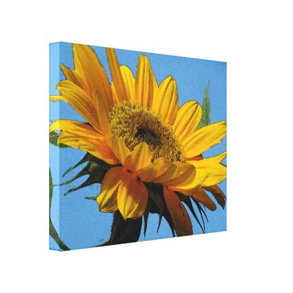 Yellow Sunflower Stretched Canvas Print