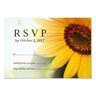 Summer Sunflower RSVP Cards