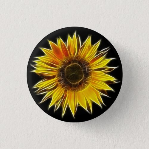 Yellow Sunflower Sun Flower Plant Button