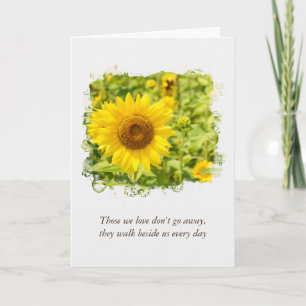 Yellow Sunflower Sympathy Card