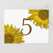 Yellow Sunflower Table Number (Front)