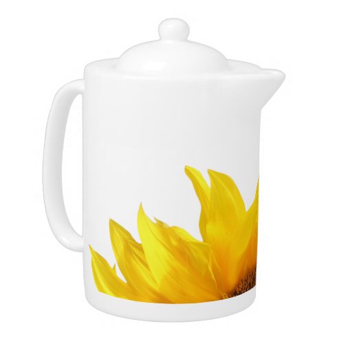 yellow sunflower teacoffee pot teapot