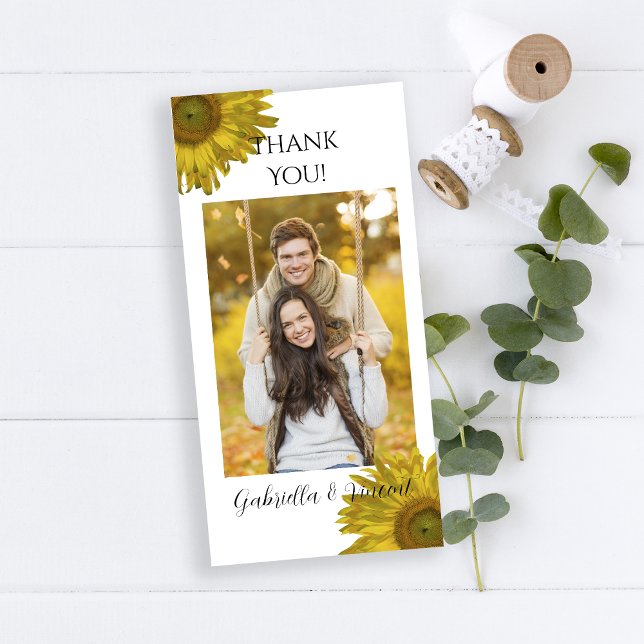 Yellow Sunflower Thank You Vertical Card (Creator Uploaded)