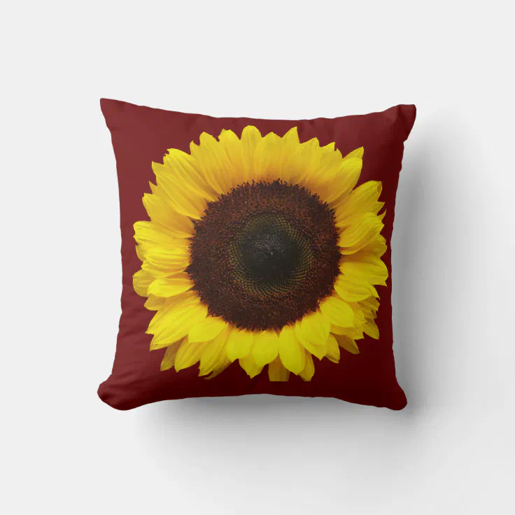 Yellow Sunflower Throw Pillow Zazzle