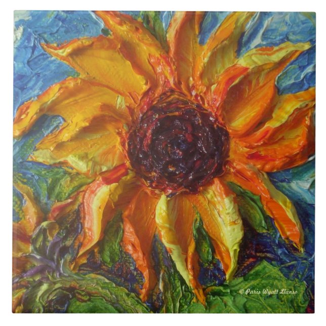 Yellow Sunflower Tile (Front)