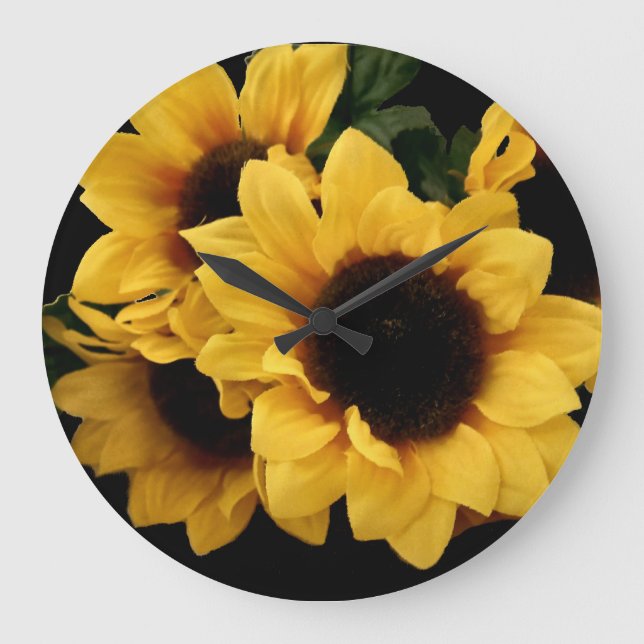Yellow Sunflower Wall Clock (Front)