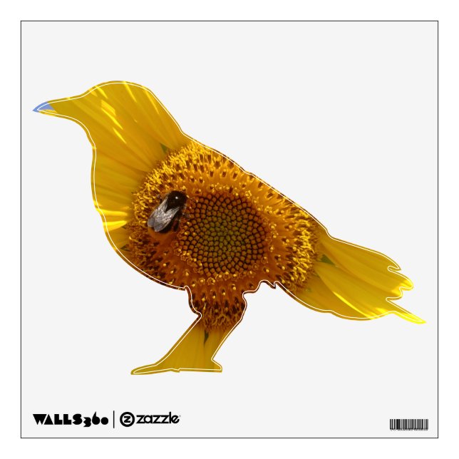 Yellow Sunflower Wall Decal (Front)