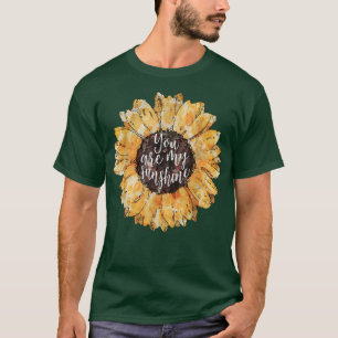 Yellow Sunflower, watercolor, cute, sun, flower T-Shirt
