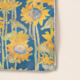 Yellow Sunflower Watercolor Floral Scarf