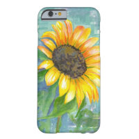 Yellow Sunflower Watercolor Painting Barely There iPhone 6 Case