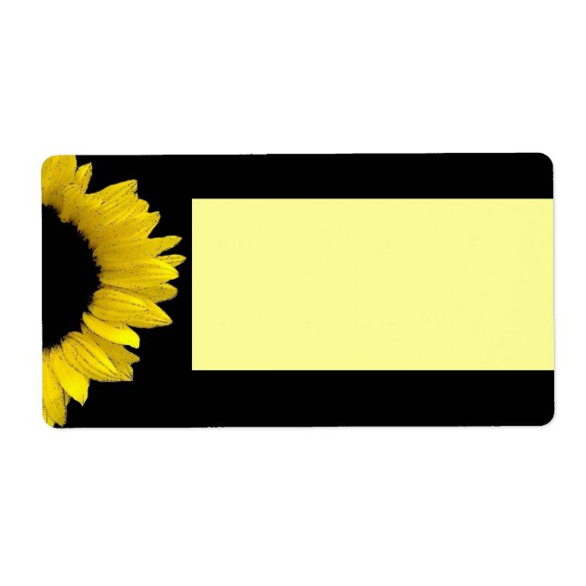 Yellow Sunflower Wedding Label (Front)
