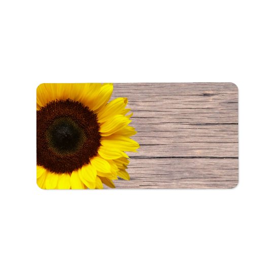 yellow sunflower wedding or general blank address label zazzlecom