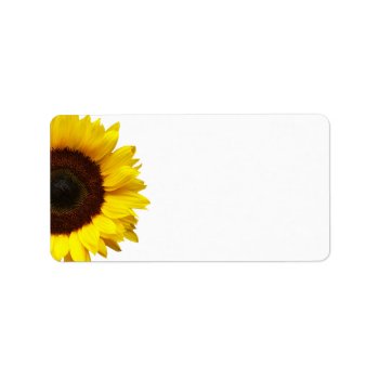 Yellow Sunflower Wedding Or General Blank Address Label by riverme at Zazzle