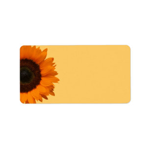 Yellow Sunflower Wedding or General Blank Address Label