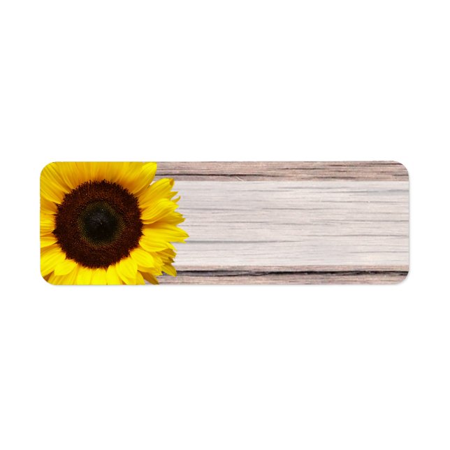 Yellow Sunflower Wedding or General Blank Address Label (Front)