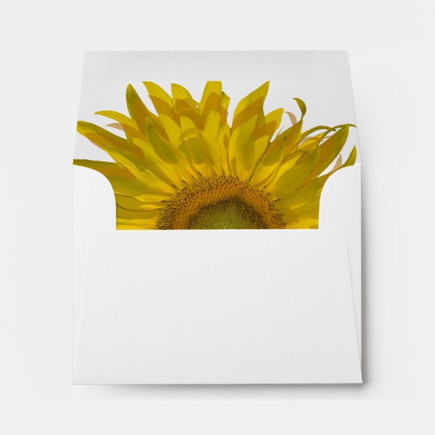 Yellow Sunflower Wedding R.S.V.P. Response Envelope