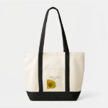 Yellow Sunflower Wedding Tote Bag<br><div class="desc">Customize the pretty Sunflower Wedding Canvas Tote Bag with personal names and specific marriage ceremony date to create a keepsake gift for the bride or her bridesmaids. This cute custom flowery wedding tote bag features a floral photograph of a blooming yellow sunflower blossom.</div>