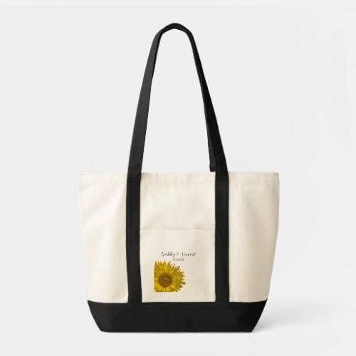 Yellow Sunflower Wedding Tote Bag