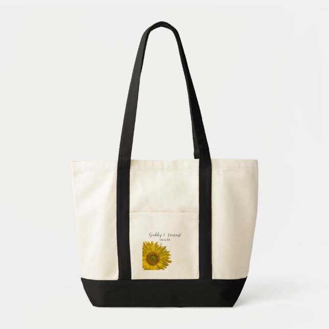 Yellow Sunflower Wedding Tote Bag (Front)