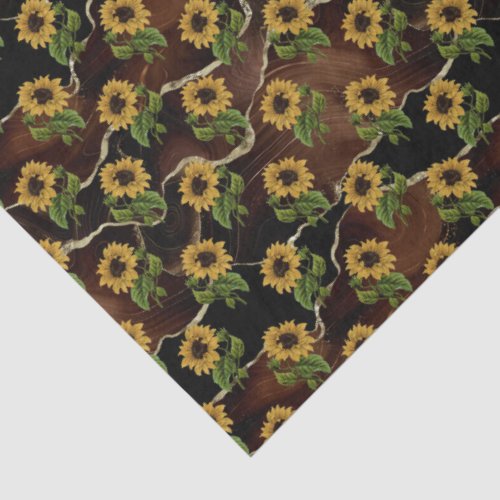 Yellow Sunflower Woodland Tissue Paper