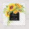 Yellow Sunflowers and Polka Dots Floral
