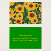 Yellow Sunflowers Artist Trading Card (Front & Back)