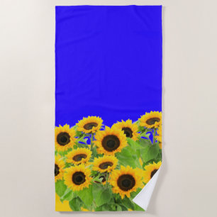 Yellow Sunflowers Beach Towel