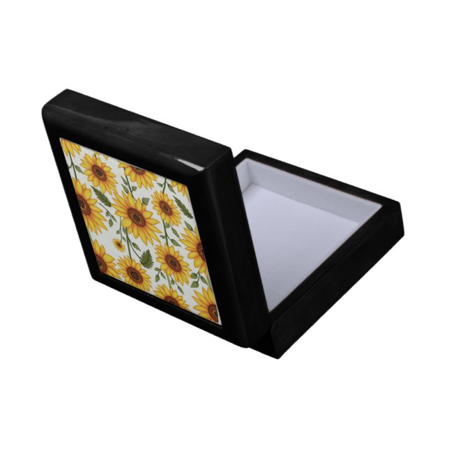 Yellow Sunflowers Blooming Toward the Sun Gift Box (Back Open)