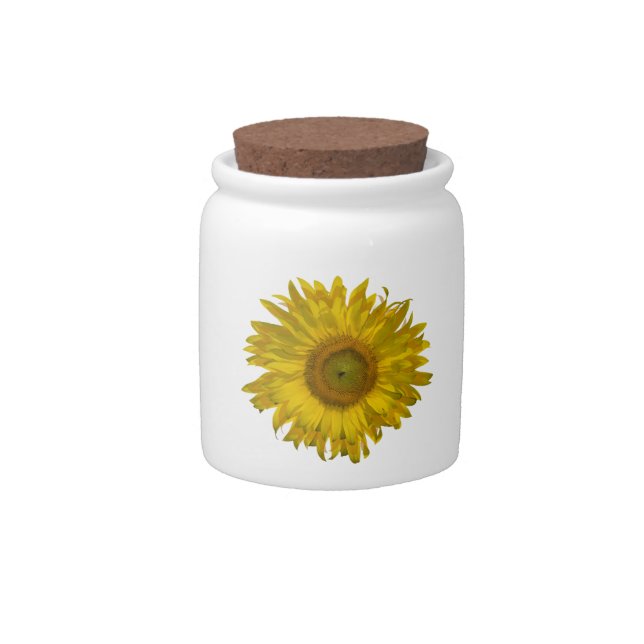 Yellow Sunflowers  Candy Jar (Front)