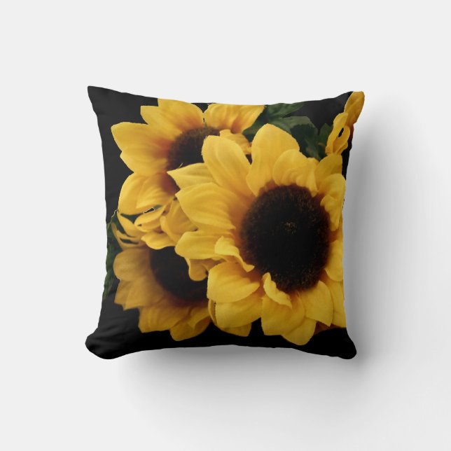 Yellow Sunflowers Decor Pillow (Front)
