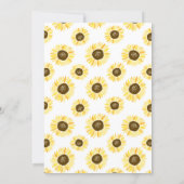 Yellow Sunflowers in a Mason Jar Wedding Shower Invitation (Back)