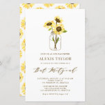 Yellow Sunflowers in Jar Bat Mitzvah Invitation<br><div class="desc">Invite family and friends to your event with this customizable bat mitzvah invitation. It features yellow sunflowers in a mason jar. Personalize by adding your details. This sunflower bat mitzvah invitation is perfect for any theme or season.</div>