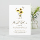 Yellow Sunflowers in Mason Jar Bridal Shower